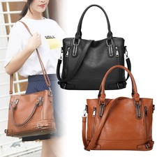 Ladies Handbag Work Bag Zip Large Women Designer Faux Leather Shoulder Tote Bag