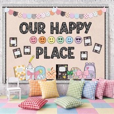 94 PCS Our Happy Place Bulletin Board Set Back To School Classroom Decor