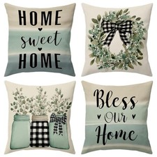 Farmhouse Spring Throw Pillow Covers 18x18 Couch Cushion Covers, Pillowcase 26