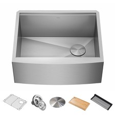 Kraus KWF210-24 Kore 23-7/8" Farmhouse Single Basin Stainless - Stainless Steel