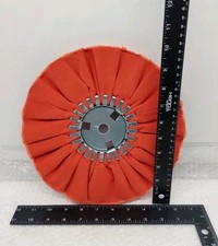10" Orange Airway Buffing Wheel, 5/8" Arbor Hole, 16 Ply/Medium Polishing...