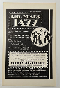1980 1500 YEARS OF JAZZ Variety Arts Theatre LA Window Poster New Orleans Revue