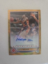 Indya Nivar 2022 McDonald's Chrome All American Gold Wave Refrctor /50 Autograph