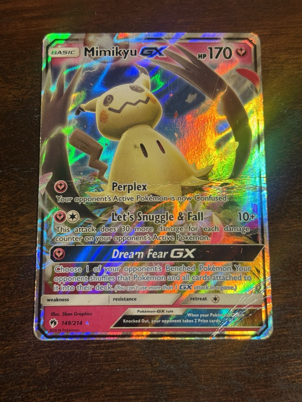 Pokémon Mimikyu GX 149/214 Sm-Lost Thunder Ultra Rare Holo 170 HP Basic (Englis…