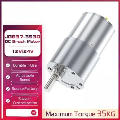 JGB37-3530 12-24V DC Gear Motor 7-960RPM High Torque metal Reversible Eccentric