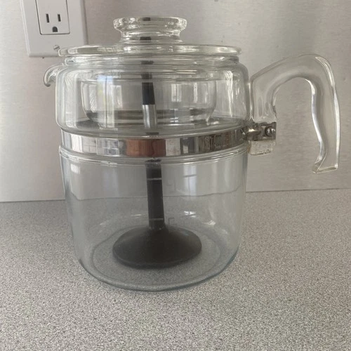 Vintage EUC Pyrex Flameware Glass Coffee Percolator 9-cup model 7759 Complete!
