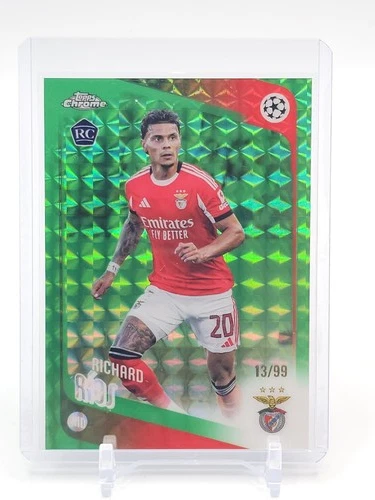RICHARD RIOS 2025-26 TOPPS CHROME UCL ROOKIE GREEN GEOMETRIC /99 #16 Q2615