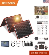 All-in-One 150W Portable Solar Kit for 12V Batteries - Lightweight & Powerful