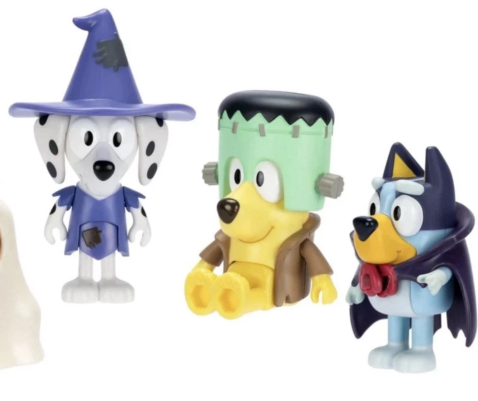 Bluey Booey Хэллоуин фигурки набор из 3 ведьма Хлоя монстр Lucky вампир Bluey - Изображение 2 из 4