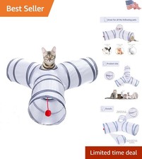 Interactive Cat Tunnel - 3 Play Paths with Foldable Design for Easy Storage