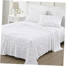  Ultra Soft Brushed and Washed California King Gigi Floral Rose Quartz