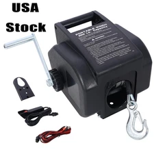 USA Stock 12v Trailer Winch Reversible Electric Winch for Boats up to 5000 lbs