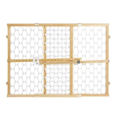 Toddleroo North States Quick-Fit Oval Mesh Wooden Baby Gate Pressure Mounted 26.