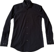 Hugo Boss Shirt Size S Black Long Sleeve Sweatshirt Mens Casual Shirt Luxury