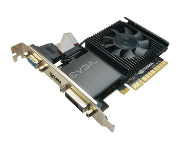 Grafikkarte EVGA GeForce GT 710 01G-P3-2711-KR 1GB DDR3 VRAM, HDMI, DVI-I, VGA