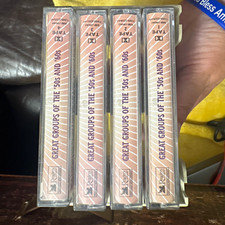 Never opened. Great Groups of the '50s and '60s 4-Cassette Box Set Pop 1999