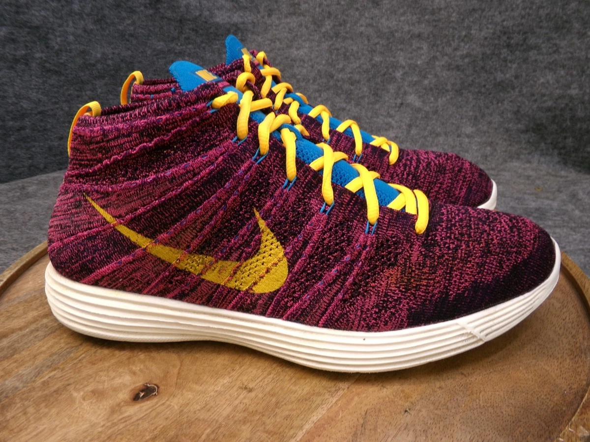 Nike Lunar Flyknit Chukka Grand Purple Laser Orange for Sale