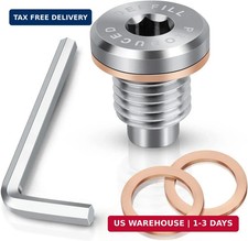 Magnetic Stainless Steel Crankcase Engine Oil Drain Plug with Copper Washer Fit