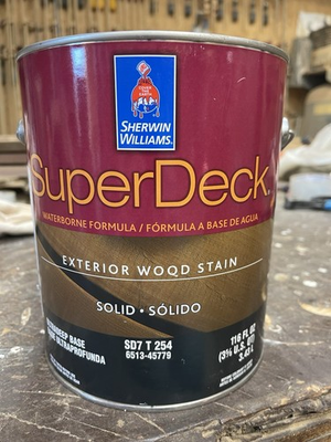 #ad 1 Gallon Sherwin Williams Super Deck Exterior Deck Solid Stain 3035 Woodbriar $39.99