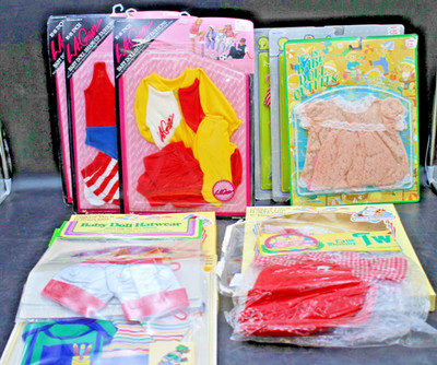 12pc+ Unused 1984 1985 Cabbage Patch Style Doll Clothes L.A. Gear Baby Outfits