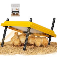 Brooder Heating Plate for Chicks Adjustable: with Bonus 10x10 Warmer with Eas...