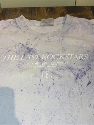 THE LAST ROCKSTARS T-shirt Yoshiki Hyde Sugizo Miyavi Lavender J-Rock RARE