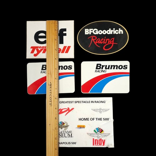Elf Tyrrell BFGoodrich Racing Brumos Racing Indy 500 Sticker Decal Lot 90s NOS - Picture 4 of 8