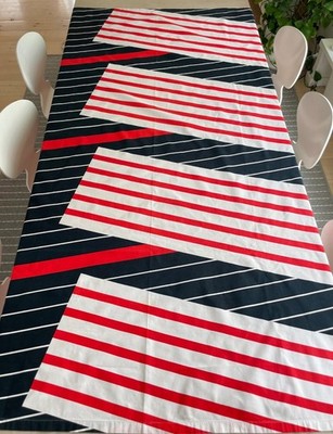 Vintage Marimekko Varjo Fabric Panel / Curtain / Tablecloth, Scandinavian Modern