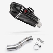Lextek XP13C Carbon Exhaust with Link Pipe for Triumph Street Triple 765 17-23