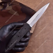 9'' 1095 High Carbon Steel Knife Blank Blade DIY Bushcraft Hunting Knife Making