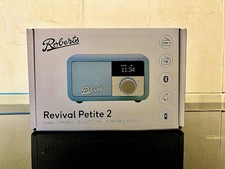 ROBERTS Revival Petite 2 DAB+/FM Retro Bluetooth Radio - Duck Egg Blue.