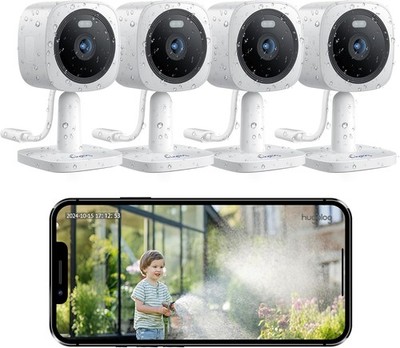 Hugolog 3K 5MP Outdoor Indoor Security Cameras for Home Security, Home Camera wi