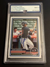 Gavin Grahovac signed auto 2023 Panini Stars and Stripes PSA Auto 9 Texas A&M