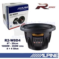 Alpine R2-W8D4 Subwoofer 8 Zoll 20Cm 1000W 350Wrms 4+4 Ohm Doppelte Spule