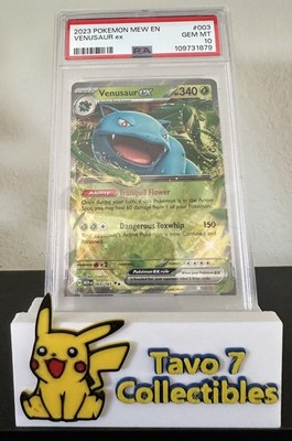 PSA 10 VENUSAUR EX #003 POKEMON MEW EN-151 2023 | eBay
