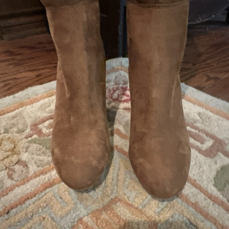 Botas de gamuza Aldo Winker por encima de la rodilla hasta el muslo marrón camel 7 medianas Foto 2 de 4