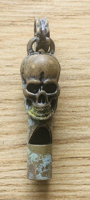 Military Whistle Signal Whistle Old WWII Skull Army Vintage