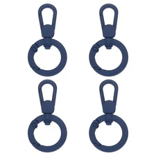4Pcs Swivel Clasp Clip, Spring Snap Hooks Keychain Key Ring, Blue