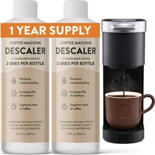 Universal Coffee Machine Descaler Solution for Keurig Nespresso 4 Uses