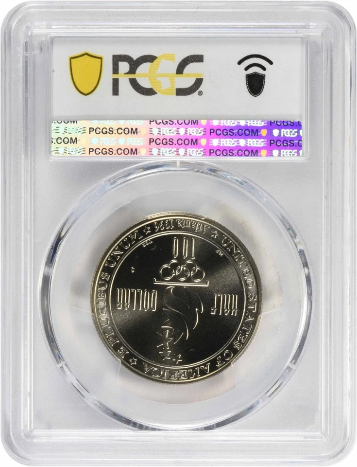 1996-S Swimming Olympic Commemorative Half MS70 PCGS Mint State 70 - Image 2 of 2