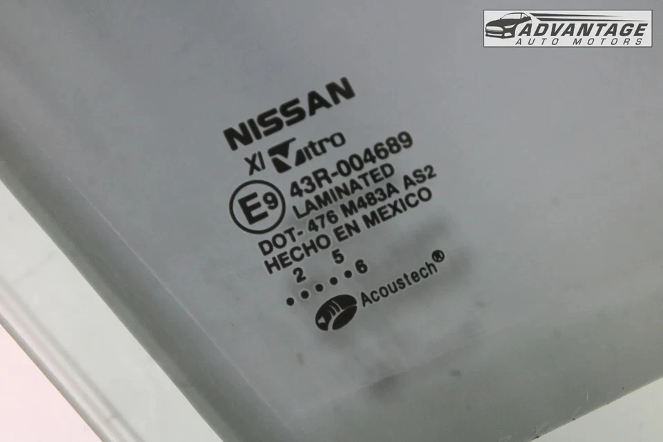 2016-2023 尼桑 MAXIMA 前右乘客侧门窗玻璃原始设备制造商 — 第 3/4 张图片