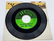 David King Thomas You Better Investigate Promo 7" 45rpm Jetstream Northern Soul