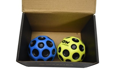 Waboba Moon Ball High Bounce Toy Balls 2 Pack Kids Outdoor Yellow Blue