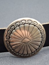 Vtg Sterling Silver Native American Concho Belt 43" Long