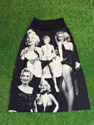 Marilyn Monroe midi skirt black and white opium idilvice y2k 90s woman skirt