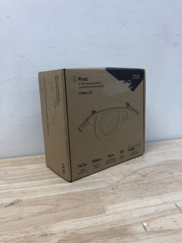 DALS Pivote LED Accesorio Empotrado Sin Canales con Adornos Ajustables - Blanco Foto 2 de 2