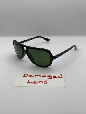 Ray-Ban Sunglasses RB 4162 601/2P Mens Aviator Green Polarized Damaged Lens