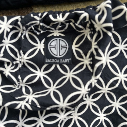 Balboa Baby Sling Adjustable Carrier Black with black and white pattern