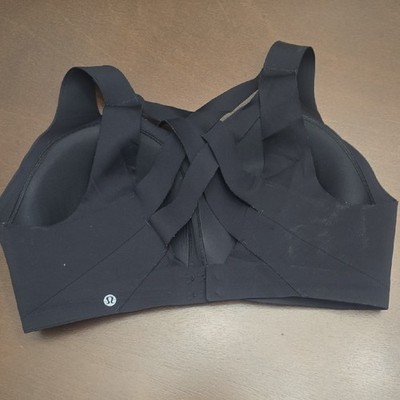 LULULEMON Enlite athletica Black Sports Bra Lightly Padded Med Support Sz 38DD