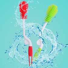  Silicone Bottle Brush Multifunctional Rotating and Quick Drying Cleaning Brush